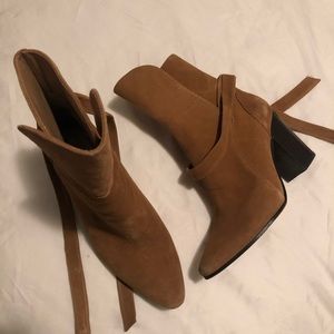 Tan Suede Booties